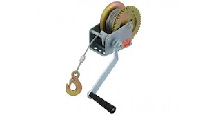 1200LB Manual Hand Winch - 4.1: 1 Gear Ratio - Boat Trailer Winches - Steel Cable