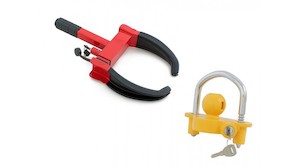 Locking Wheel Clamp & Trailer Towball Coupling Lock Anti-Theft Security