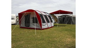 Teardrop Caravan Side Awning Room / Tent - Wine Colour