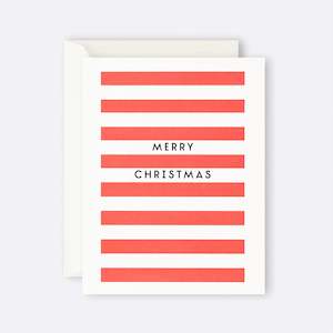 Merry Christmas Red Stripe | Card