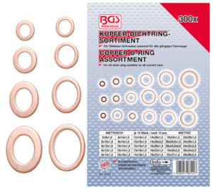 Products: 300-piece Copper Washer O-Ring Assortment