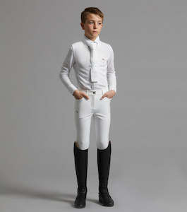 Premier Equine Derby Boy's Competiton Riding Breeches (white)