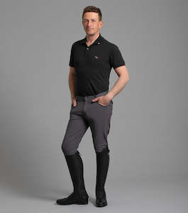 Premier Equine Emilio Men's Gel Knee Riding Breeches - grey