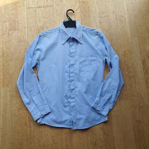 Light blue cotton show shirt, ladies 10 (girls 14)