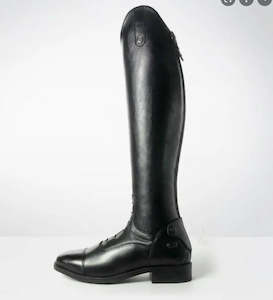 Internet only: Brogini Como Mens Long Laced Leather Riding Boots (Black)