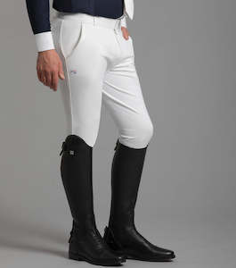 Premier Equine Santino Men's Gel Knee Riding Breeches (white, navy, walnut)