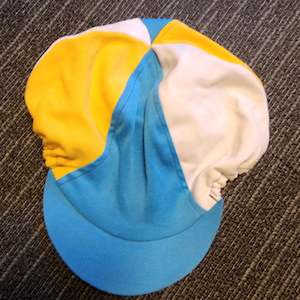 Internet only: Blue, yellow and white helmet cover