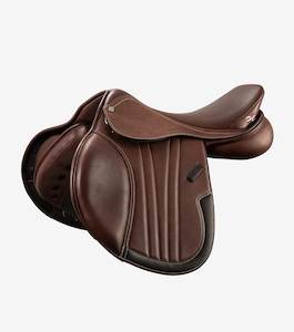 Internet only: Premier Equine Chamonix Leather Close Contact Jump Saddle (Brown)