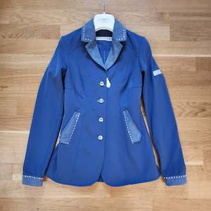 Internet only: Animo blue show jacket, ladies size 6 (girls age 12)