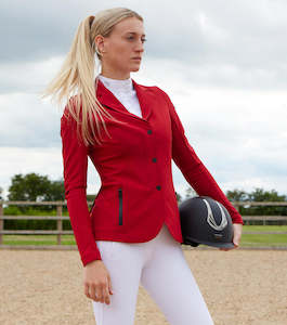 Internet only: Premier Equine Evinco Ladies Competition Jacket (Red)