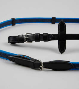 Premier Equine Mineo Pony Continental Reins Black/Blue