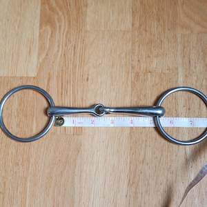 Stainless Steel single jointed loose ring snaffle bit