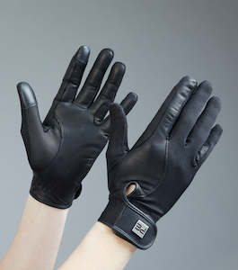 Internet only: Premier Equine Bordoni Leather Mesh Riding Gloves