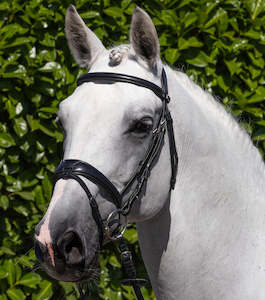 Internet only: Premier Equine Artana Snaffle Bridle (Black)