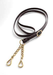 Premier Equine Leather Lead Rein with Chain Coupling