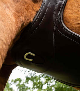 Internet only: Premier Equine Lizzano Anatomic Leather Stud Girth (available in brown and in black)