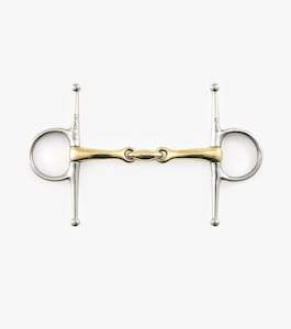 Premier Equine Brass Alloy Full Cheek Snaffle with Lozenge