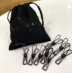 Stainless Steel Black Clothes Pegs 20pc