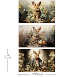 Redesign with Prima Decoupage Mulberry Paper - Dreamy Bunnies