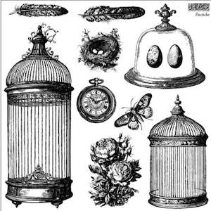 Homewares: IOD Decor Stamp 30.5 x 30.5cm - Pastiche (2 sheets and masks)