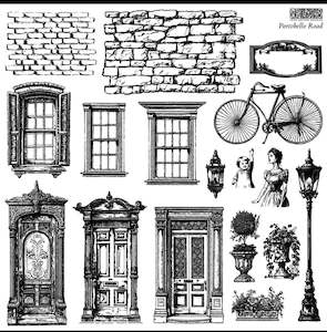 IOD Decor Stamp 30.5 x 30.5cm - Portobello Road (2 Sheets and masks) Limited Edition