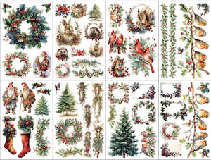 Homewares: IOD Decor Transfer Pad 20 x 30.5cm - Yuletide (8 Sheets) Limited Edition