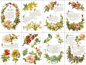 IOD Decor Transfer Pad 20 x 31cm - Lover of Flowers (8 Sheets)