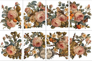 IOD Decor Transfer Pad 31 x 41cm - Joie De Roses (8 sheets)