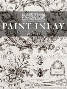 IOD Decor Paint Inlay - Melange  (8 Sheets) ***Limited Edition***