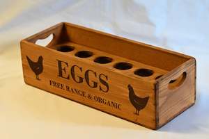 Homewares: Wooden Egg Tray - 1 Dozen (with removable tray)