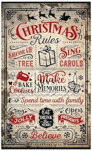 Christmas Rules Decoupage Paper