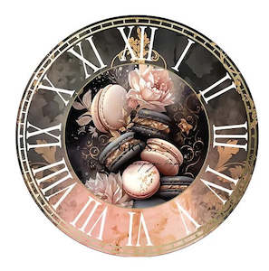 Macaron Clock Decoupage Paper