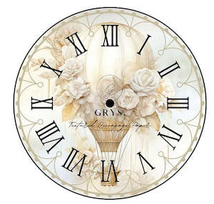 Homewares: Hot Air Balloon Clock Decoupage Paper