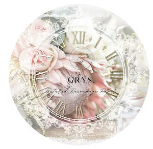 Protea Clock Decoupage Paper