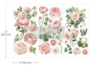 Homewares: Redesign with Prima Mini Transfer - Blushing Blooms