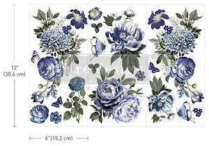 Redesign with Prima Mini Transfer - Indigo Petals