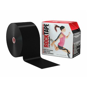 Rocktape BD Plain Black 10cm x 32mtr Practitioner Roll