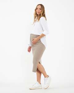 Clothing: Dani Knit Skirt Latte