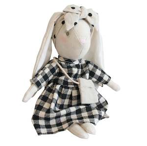 Mini Sofia Bunny Black Gingham (27cm)