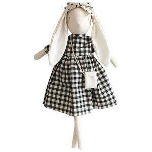 Clothing: Sofia Bunny Black Gingham (50cm)