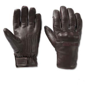 Gloves: Harley-Davidson Gild Waterproof Leather Gloves-Java