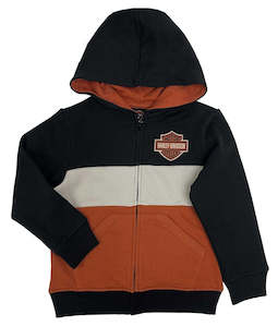 Harley-Davidson Boys/Girls Zip Front Colourblock Hoodie