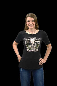 Womens Tees Shirts: Ladies Forever Cowboy's Tee