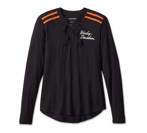 Harley-Davidson Ladies Iconic Laced Henley