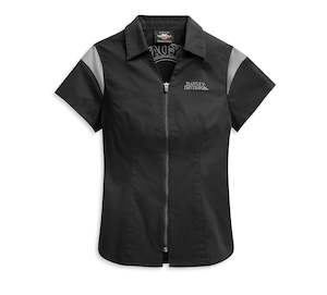 Harley-Davidson Ladies Willie G Logo Zip Front Shirt