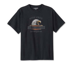 Womens Tees Shirts: Harley-Davidson Ladies Ride Free Oversized Boxed Tee