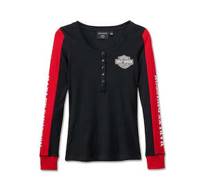 Harley-Davidson Ladies Snap Front Henley