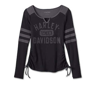 Womens Tees Shirts: Harley-Davidson Ladies Race Her Long Sleeve Top