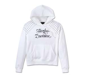 Harley-Davidson Ladies Studded Hoodie (White)