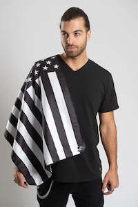 Travel Towel Black & White USA Flag